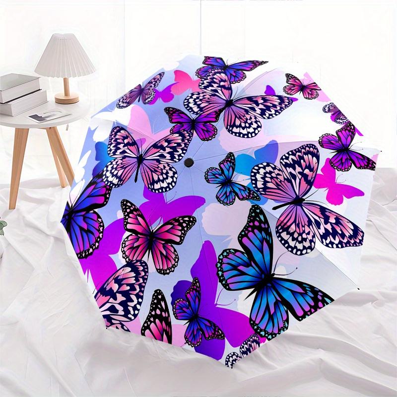 Colorful Butterfly Fabric, Vibrant Butterflies On Soft Background, Perfect for Quilting, Sewing, and Home DecorUmbrella, Cute Umbrella with Cute Desig
