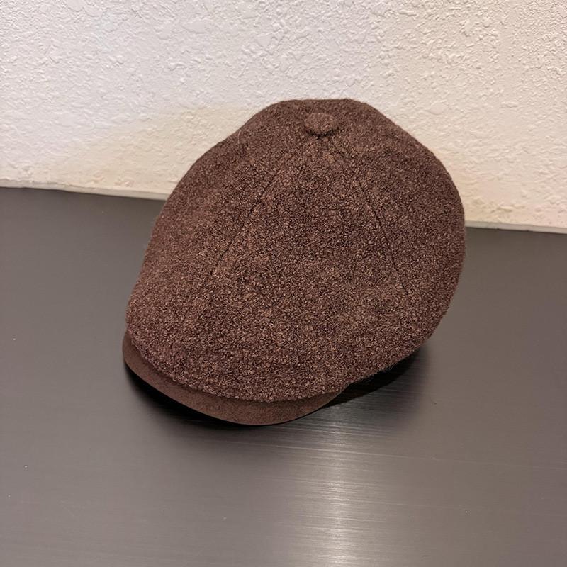 Retro Simple Vintage Solid Color Women Casual Beret Cap For Autumn Winter And