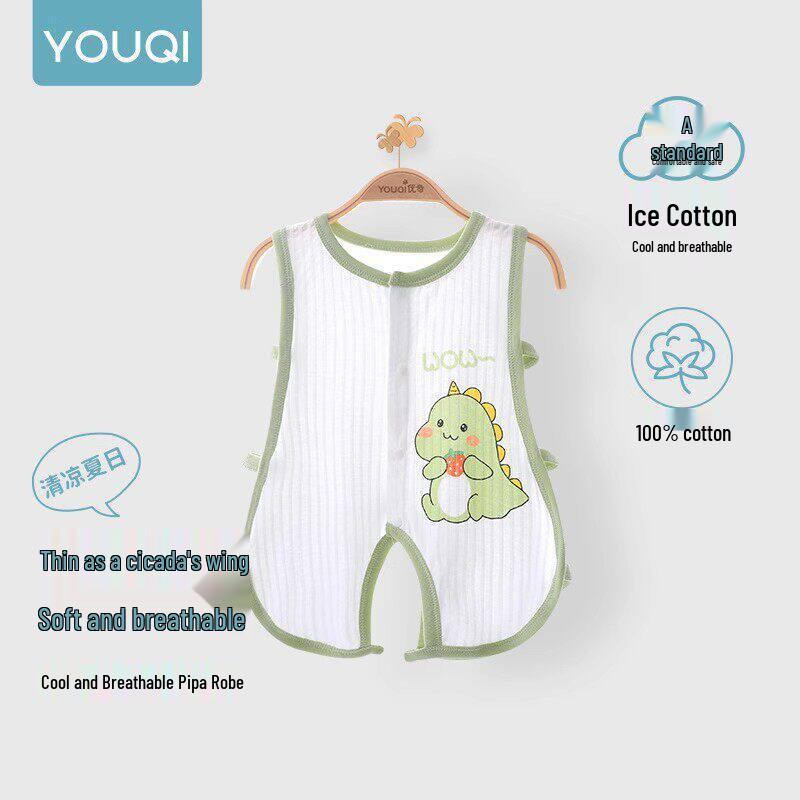 Youqi Baby Sleeveless Summer Jumpsuit - Cute, Lightweight, Side-Opening Design