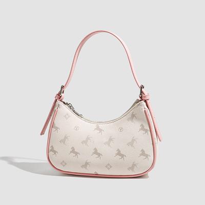 Einfache Sommer neue bedruckte Schmetterlingstextur Kette Einzel Schulter Crossbody Handtasche Achselhöhle Kleines Quadratische Tasche Trend