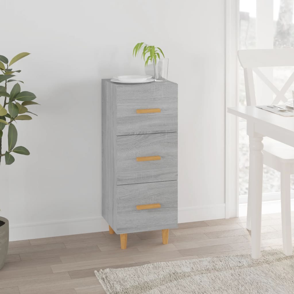 Sideboard in Grey Sonoma 34.5 x 34 x 90 cm engineered wood