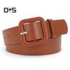 Women Belt Multi Holes Adjustable Length Square Buckle Faux Leather Waistband Jeans Dress Coats Candy Color Belt