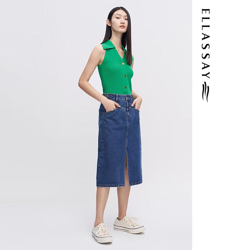 ELLASSAY Women's Premium V-Neck Sleeveless Knit Top