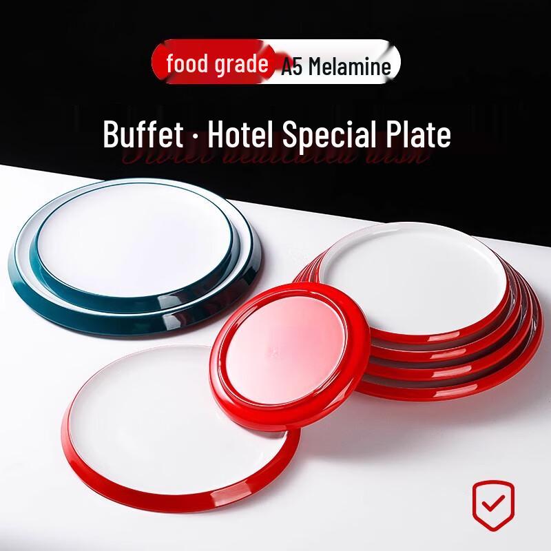 Assiette plate ronde nordique en mélamine