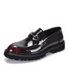 Men's Genuine Leather Loafers: Comfortable, Business Casual Shoes with Thick Soles for Weddings & Trendy, Versatile British Style.