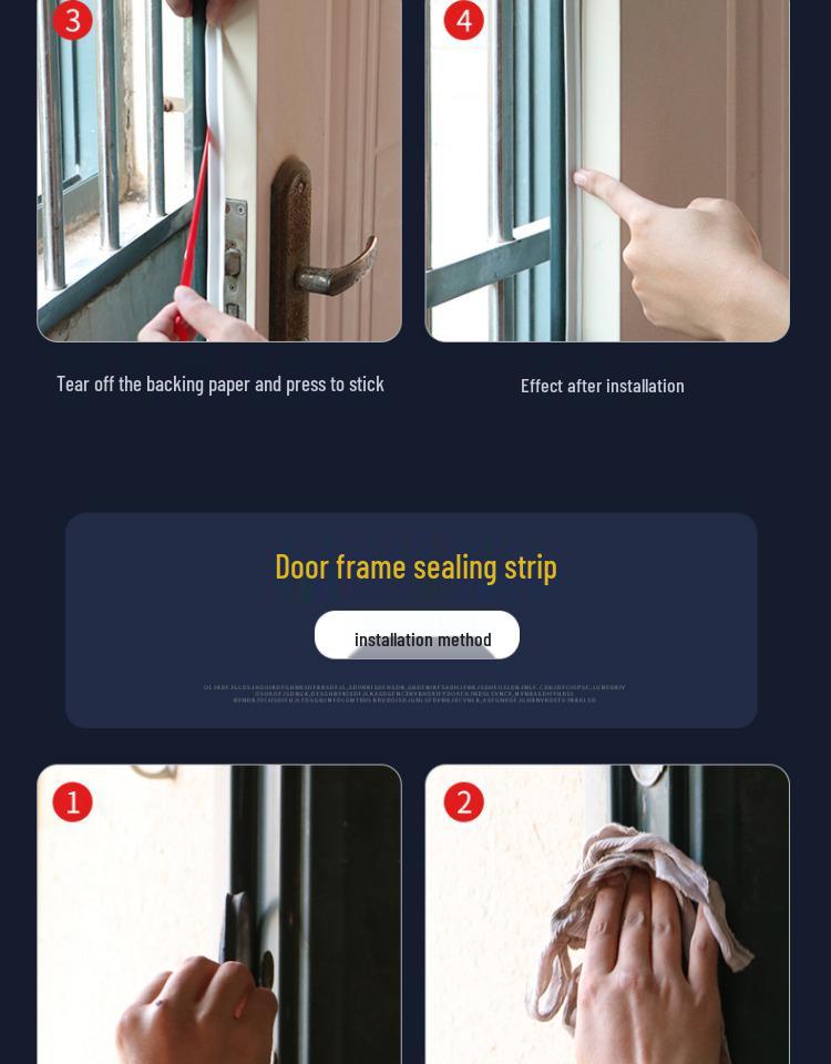 Diebstahlsichere selbstklebende Silikon-Dichtungsleiste für Tür und Fenster zum Abdichten gegen Wind und zur Isolierung
