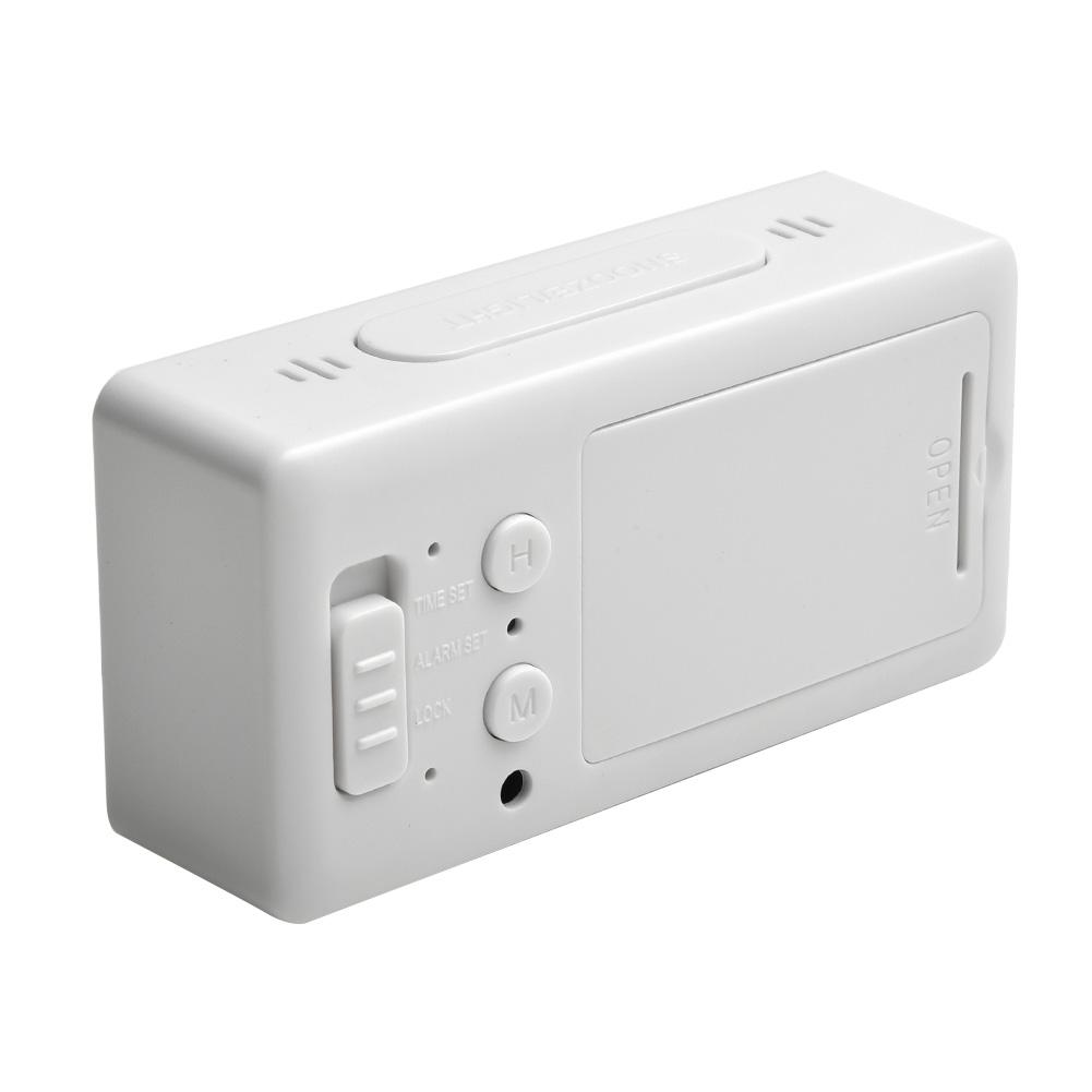 Digitální LED budík USB/baterie Zrcadlový budík s displejem v reálném čase na nočním stolku