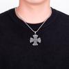 Pendentif Croix Runique Celtique en Acier Titane Européen et Américain Collier pour Homme