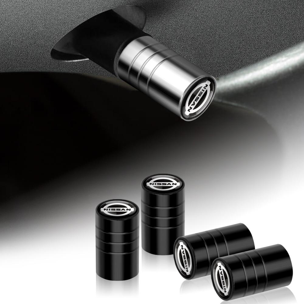 4Pcs Metal Car Wheel Tire Valve Air Stem Cap For Nissan Nismo X-Trail Almera Qashqai Teana Note GTR Maxima Tiida Car Accessories