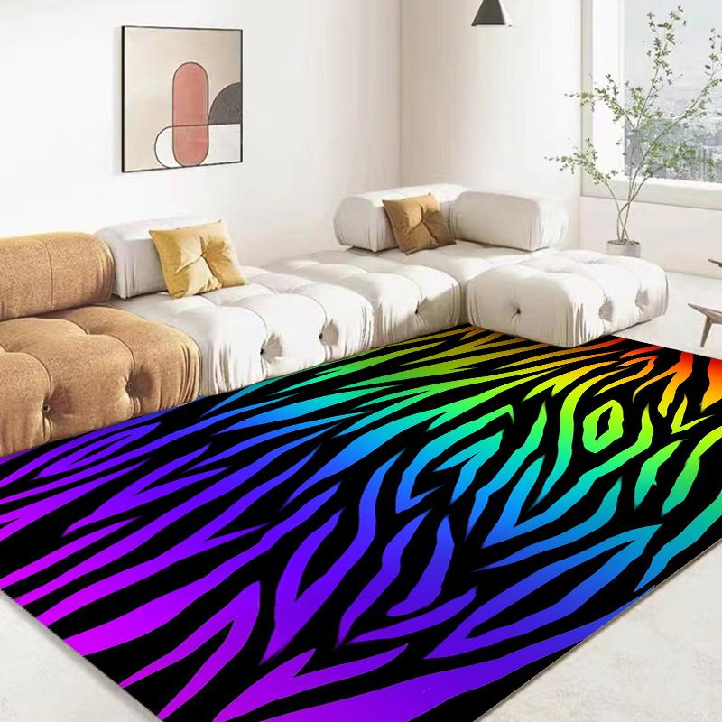 Zebra Black White Texture Rug Carpet for Living Room Bedroom Soft Kitchen Bathroom Anti-slip Floor Mats Hallway Rugs Home Decor