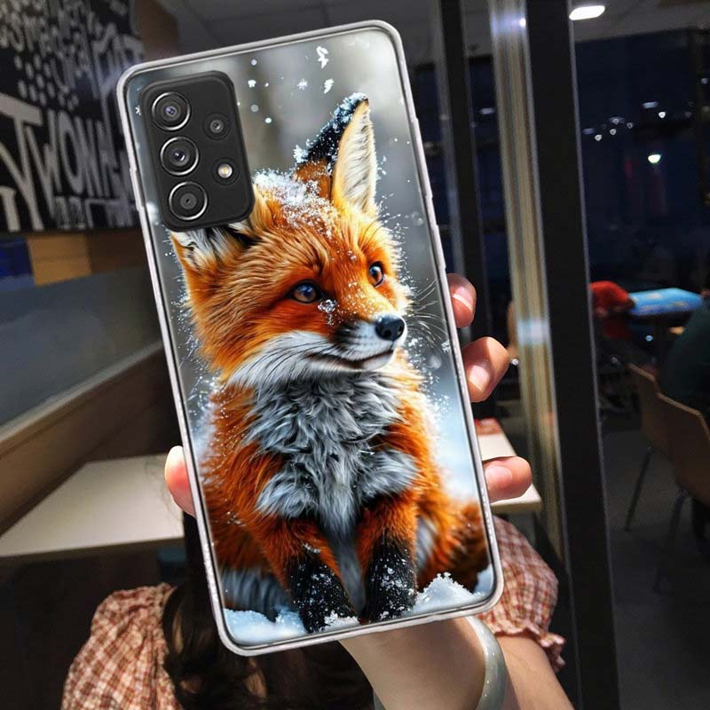 Red Fox Vulpes Phone Case for Samsung A54 A57 A37 A17 A14 A15 A12 A24 A34 A55 A35 A25 A52S A07 A05S A04S A22 A32 A72 Galaxy Note