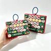 Teclado de Natal de 26 Teclas Brinquedo Fidget Papai Noel Descompressão Clicker Brinquedo Sensorial Pingente de Bolsa Chaveiro Presente de Festa de Natal