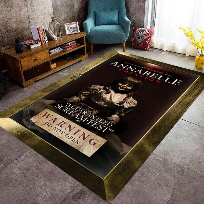 Creepy Doll Haunts Scream Fest carpet Suitable for all seasons Home Decor Dormitory decoration Bathroom mat Christmas gifts