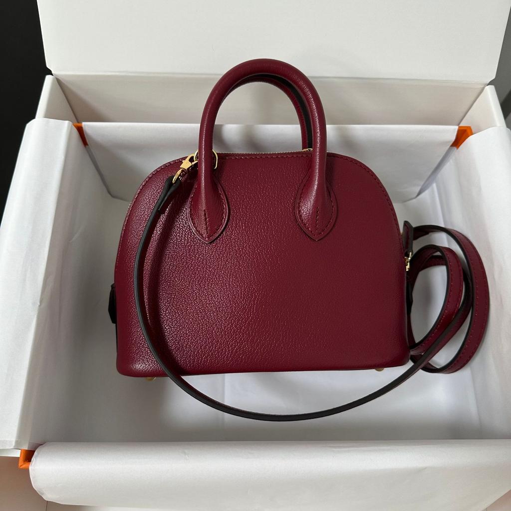 Neue französische Schafsmuster erste Schicht Rindsleder Mini-Leder-Schalen-Tasche Schulter-Crossbody-kleine Tasche Handtasche Bowlingtasche