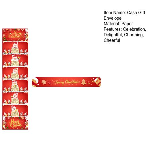 Christmas Cash Gift Envelopes 6 Slots Surprise Christmas Money Envelope for Cash DIY Holiday Money Gifts Card Holder Stocking Stuffers