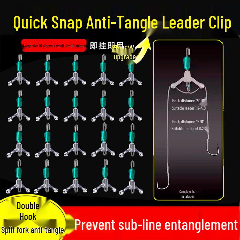 Improved Anti-Tangle Quick-Release Silicone Swivel Leader Connector