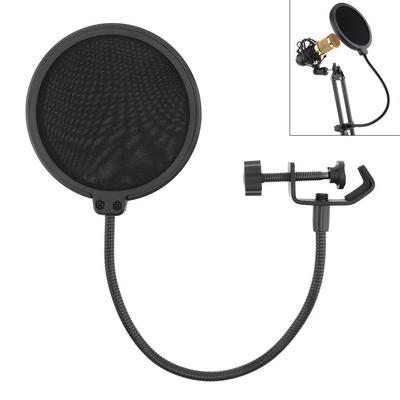 Large Double-Layer Pop Filter Windscreen for Broadcaster Condenser Microphones