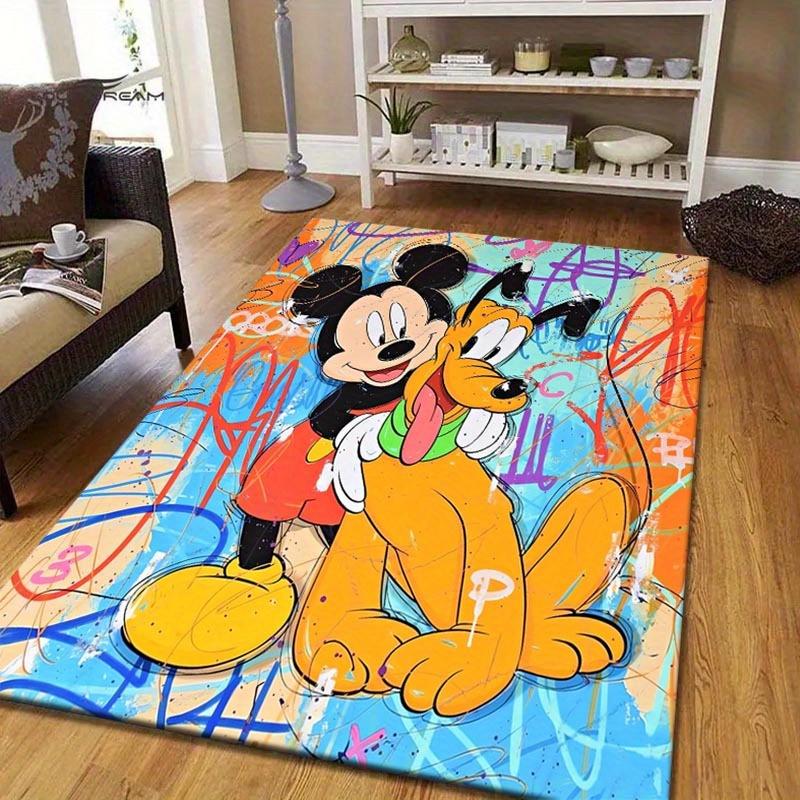

1pc Mickey Pattern Area Rug Soft Flannel Floor Mat for Living Room, edroom, Kitchen, Sofa Coffee Table Floor Mat, Machine Washable 60cm by 90cm