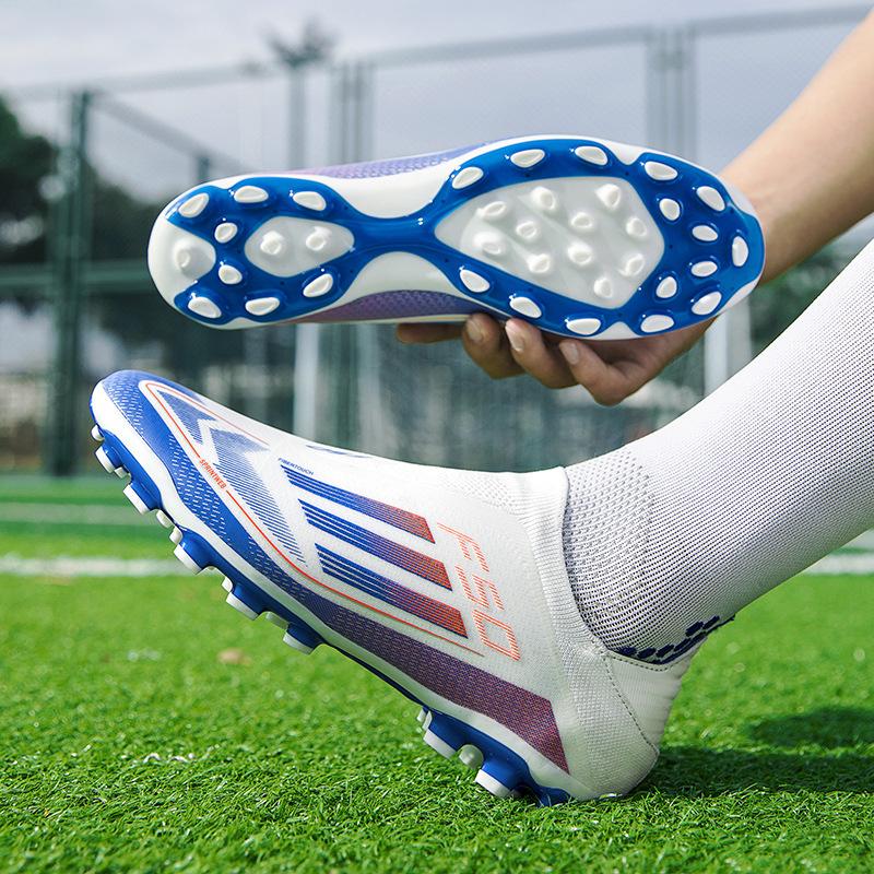 Ghete de fotbal tricotate cu muscă 2025F50 pentru bărbați, adolescenți, studenți, femei, cu crampoane AG pentru competiție, antrenament, adidași