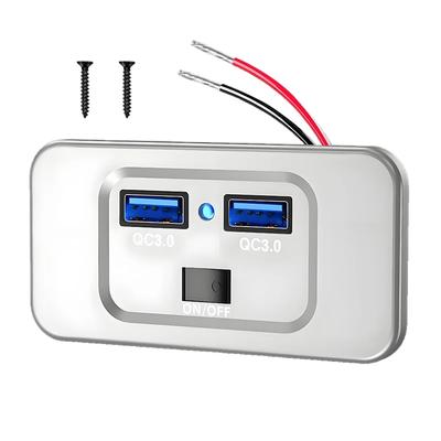 12V USB Zásuvkový Panel Nástěnný 30W USB C & QC 3.0 18W USB Port Zásuvka Adaptér Nabíječky do Auta pro Auto Loď ATV UTV Kempovací Vůz Karavany