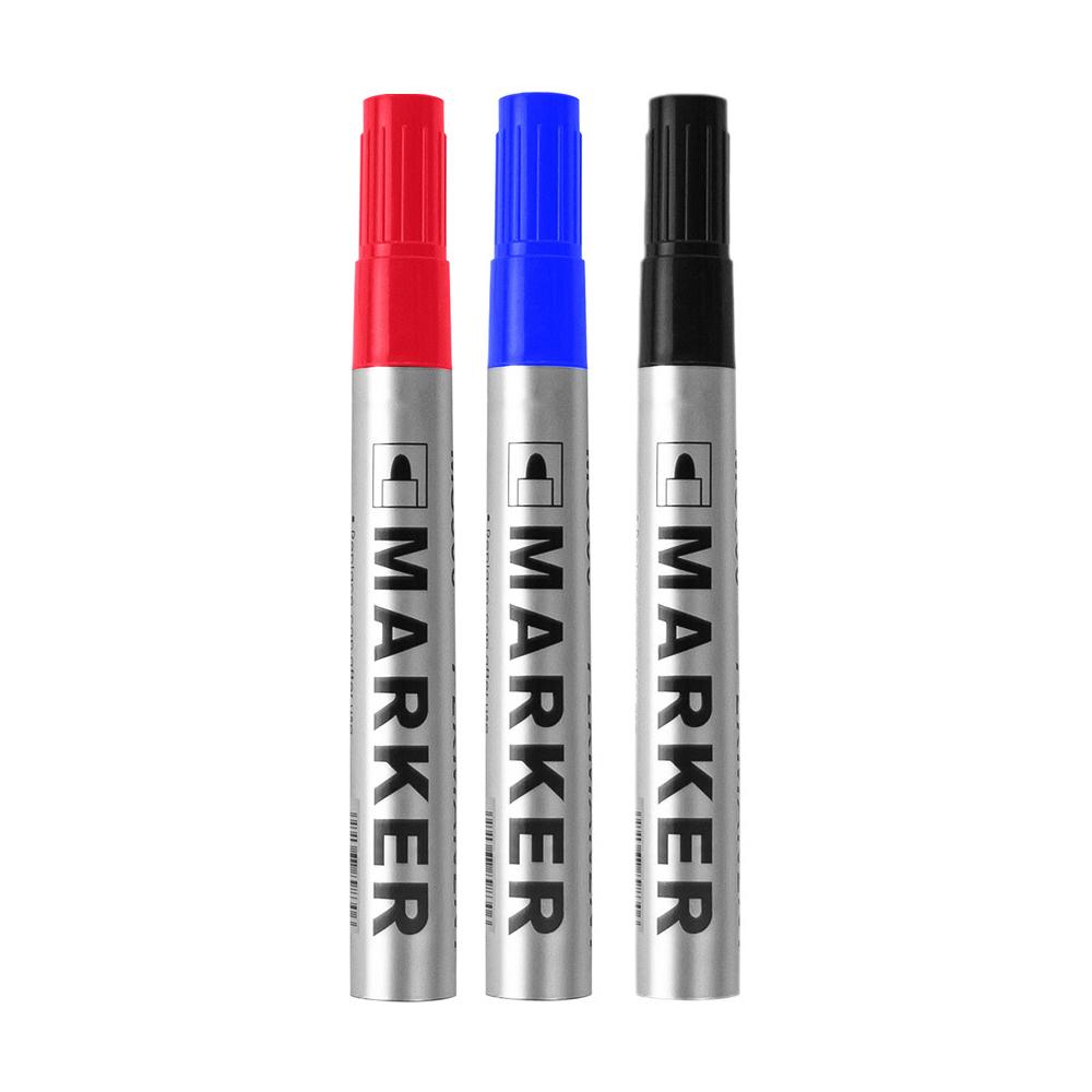 1/3pcs 2mm Nib Waterproof Quick-Drying Markers Set Smooth Tip Oily Non-Fading Signature Pens for Tile CD Glass Metal