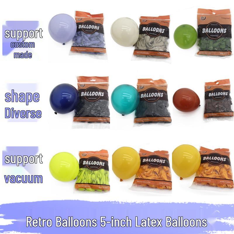 Tongxuan 5-Inch Retro Party & Wedding Balloons - Chic Birthday Decoration