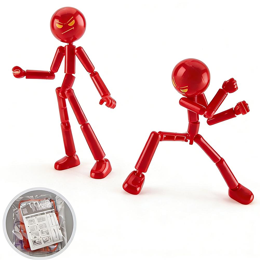 3D-печатная шарнирная фигурка-манекен, DIY-сборка, подвижный робот, красная полупрозрачная модель-игрушка, подарок