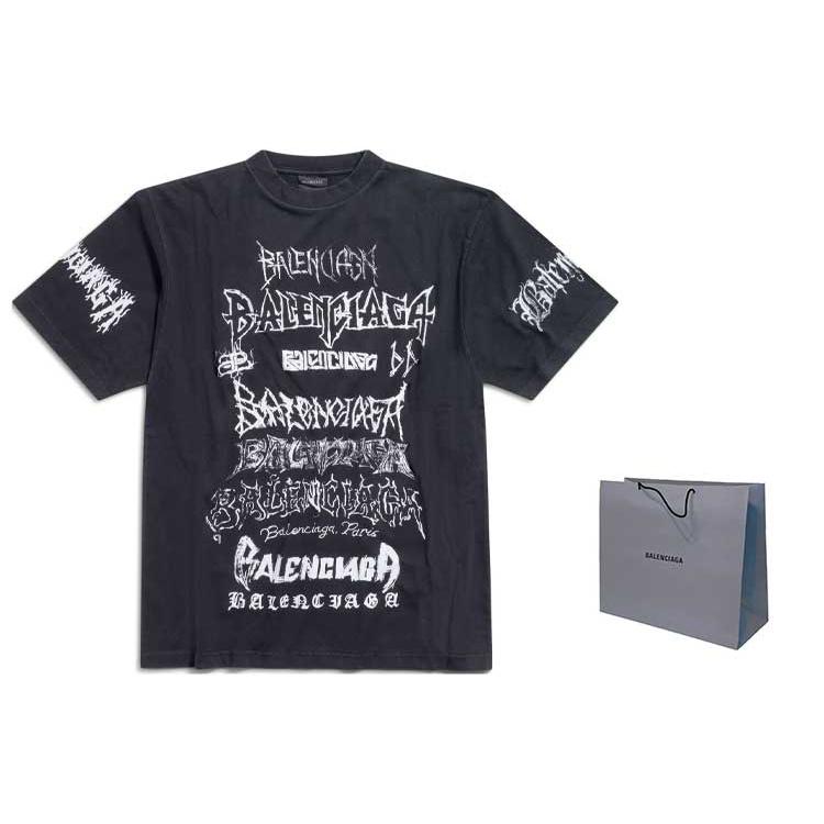 Balenciaga Diy Metal T-shirt 'Black White' Men's 641675TPVO31569