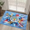 Manchester City Design Crystal Velvet Carpet Cozy Non?Slip Printed Rug For Bedroom Living Room Entrance