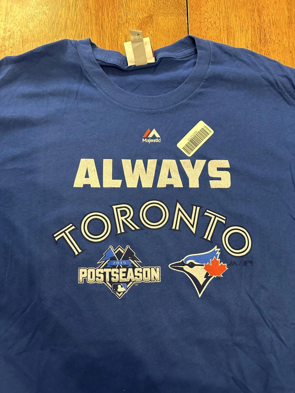 Toronto Blue Jays 2015 American League Champions T Shirt XL Majestic New L