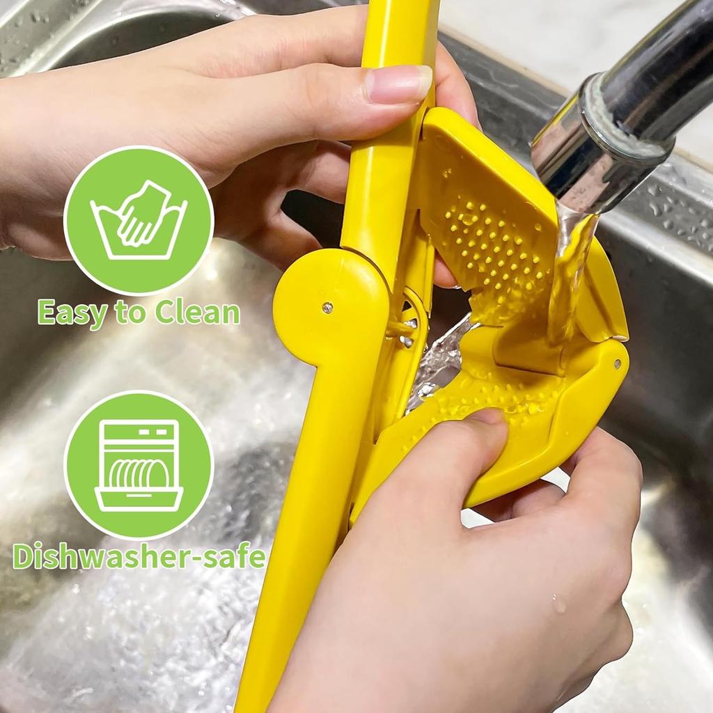 Handheld Lemon Juicer Squeezer Easy To Use Flat Lemon Squeezer with Leverage Squeezer and Built In Strainer for Orange Lime Kiwi
