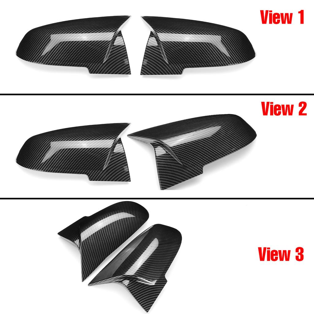 2pcs Auto Car Rear View Side Mirror Cover Trim For BMW F21 F22 F30 F32 F33 F34 F35 F36 E84 2012-2019 Carbon Fiber Style