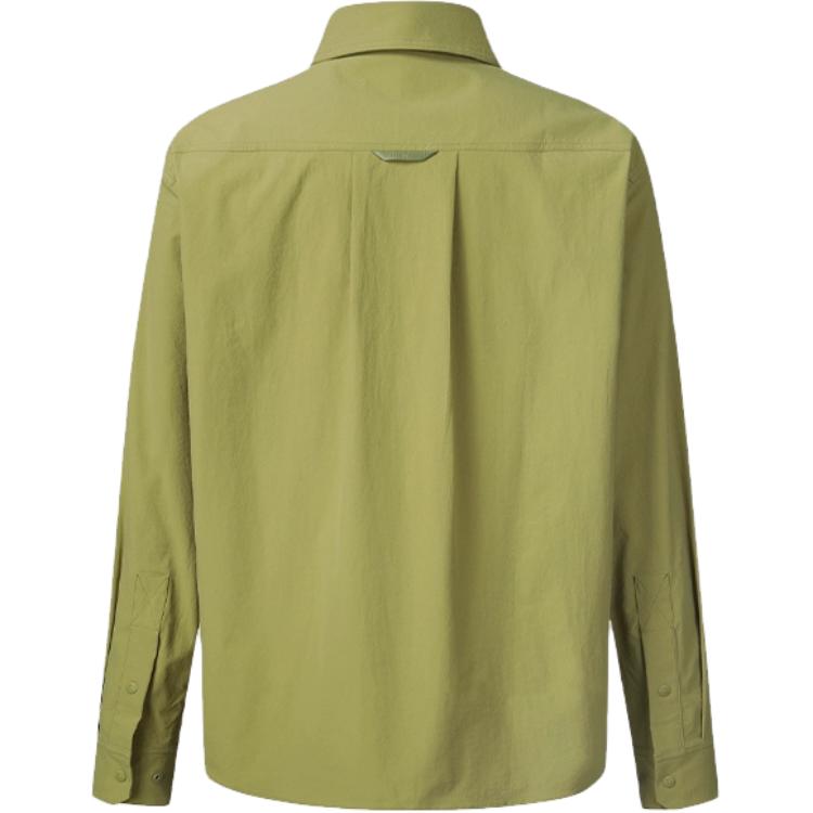 SALOMON Slate Active Shirts Loose Fit Outdoor Casual Comfortable Long Sleeve Shirt Men Shirts Olive-Green LC2569700