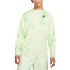 Nike Tie-Dye Print Floral Pattern Crew Neck Pullover Sweatshirt Men Tops Green DM5010-332