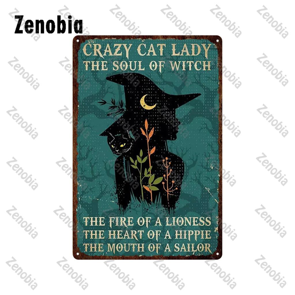 Animal Pet Black Cat Metal Poster Funny Vintage Plaque Metal Signs Tin Signs Cat Sitting On Toilet Tin Plate for Bathroom Decor