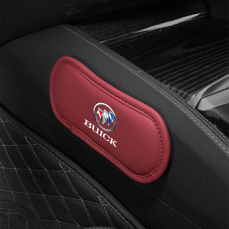 1Pcs Leather Car Pillow Car Knee Pad Elastic Memory Foam Leg Pad For Buick Envision GS GL6 GL8 Avenir Riviera Lesabre Velite Verano