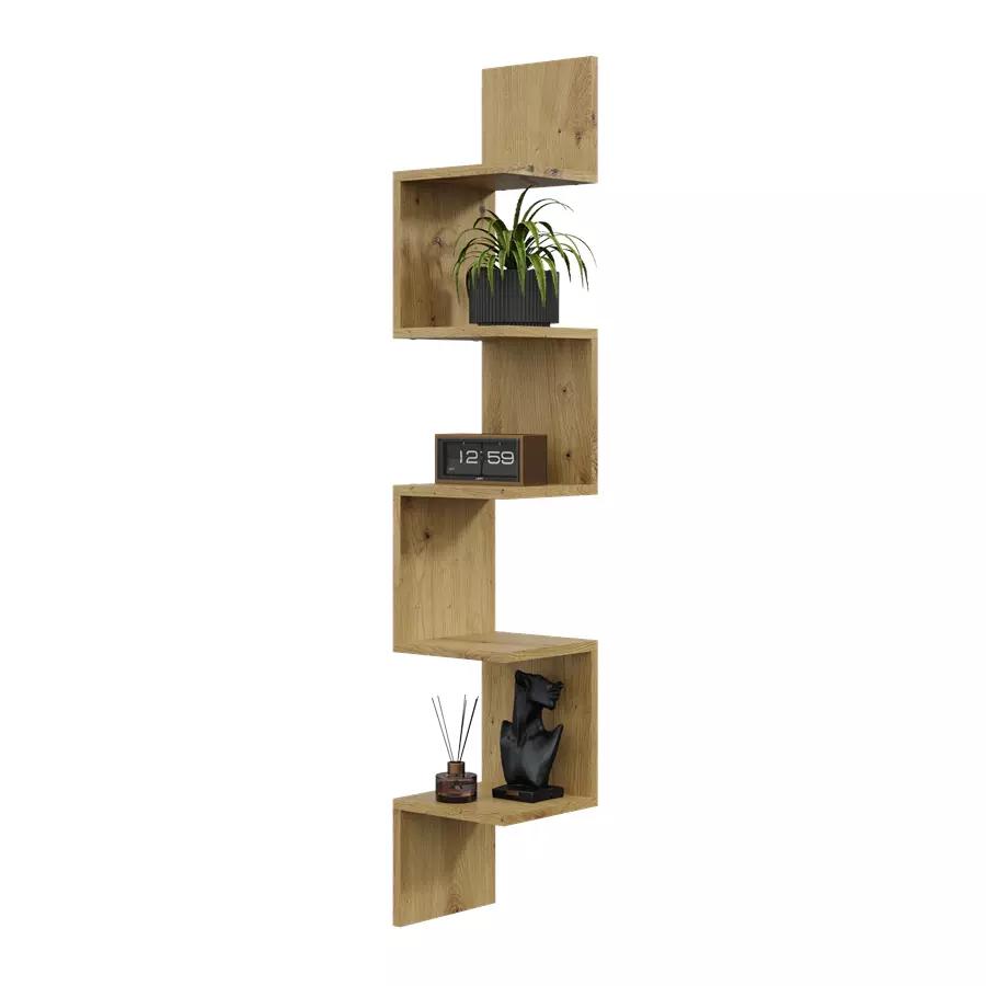 Modern Corner Shelf Hanging Midi - 149cm Black
