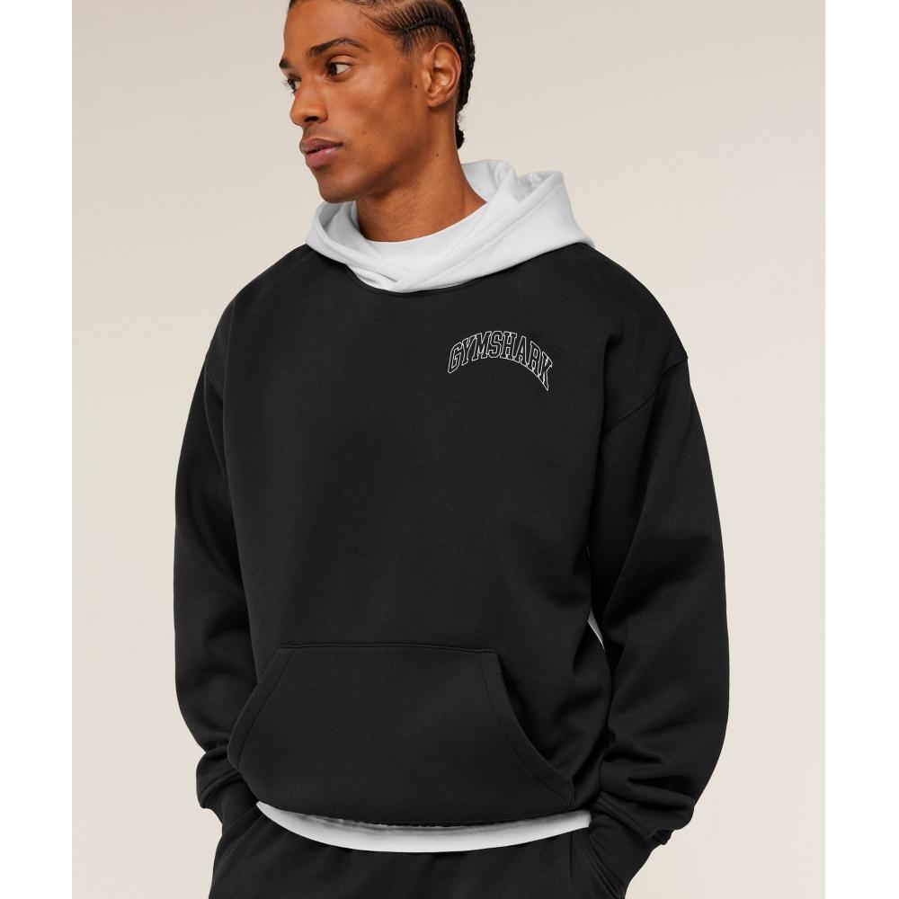 Gymshark Collegiate Tech Hoodie Gs Black A4c9m Bb2j