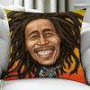 B-Bob M-Marley Singer Cushion Cover Birthday Anniversary Gifts Double Sided Printed Zipper Cushion Cover Soft Skin Bedding