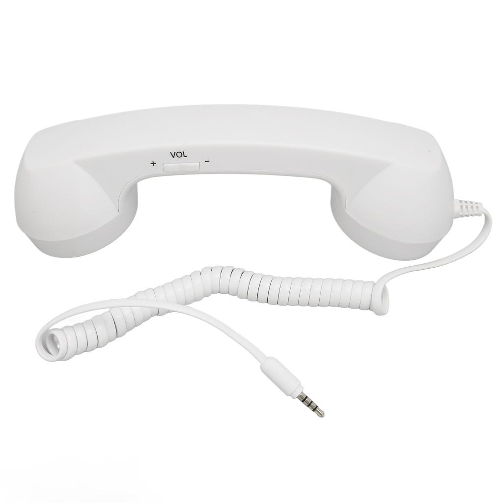 Cell Phone Handset 3.5mm Plug Retro Radiation Proof Wired Telephone Handset Receiver for Smartphone Computer