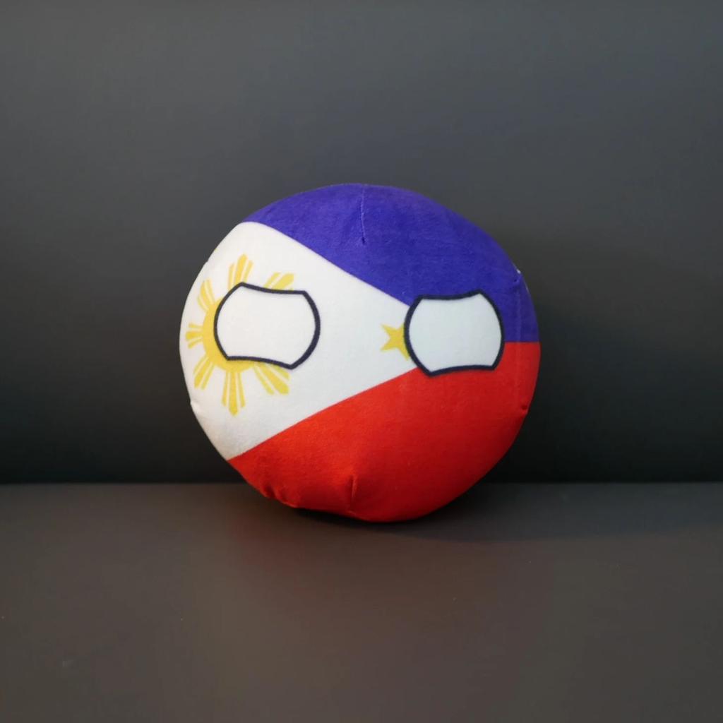 20/10cm Philippinen Polenball Plüschtier Countryball Stoffpuppe Anhänger Heimdekoration