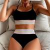 Women's Sexy Multi-Color Digital Print Lace-Up Bikini Swimwear