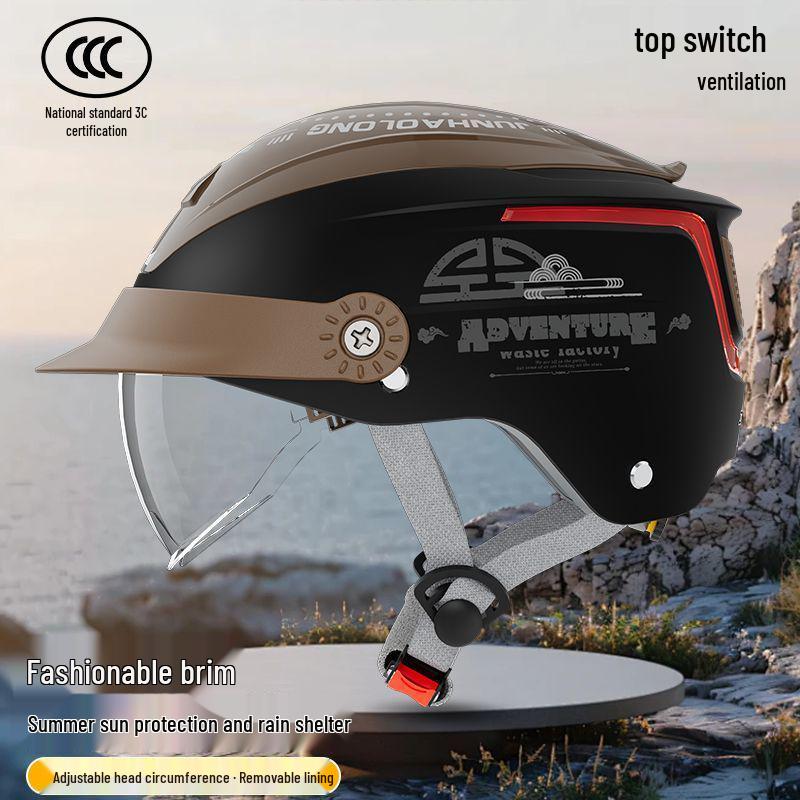 Junhao 3C Certified Universal Half Helmet: Breathable, All-Season Sun Protection for Men & Women.