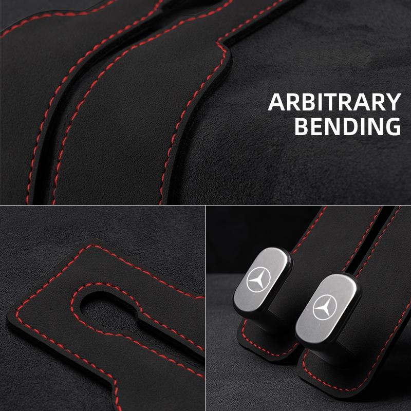 CSG1 Car Purse Hook PU Leather Double Metal Universal Hanger Car Seat Hooks For Mercedes-Benz W108 W124 W126 W140 W168 W169 W176