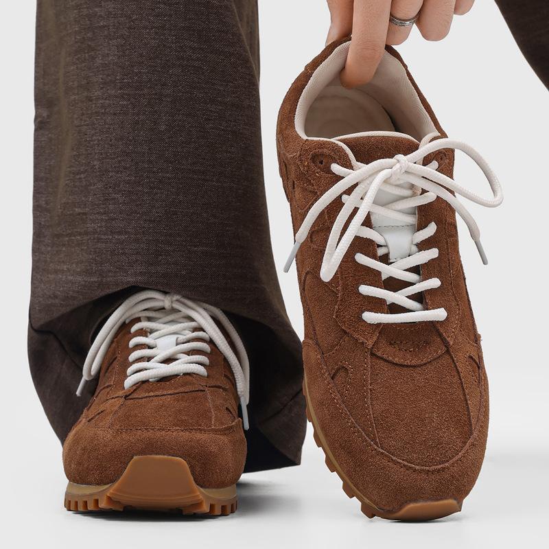Casual Lace-Up German Training Shoes Men'S Trendy Thin-Soled Classic Commuter Shoes Round Head City Outdoor Sports Shoes