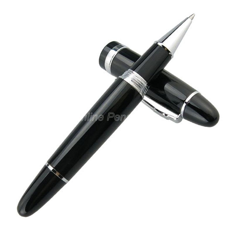 Jinhao 159 Металлическая Ручка-Роллер Большого Размера Серебряная Отделка Сменная Картридж Professional Офис Школа Дом Канцелярские Товары Пишущая Ручка