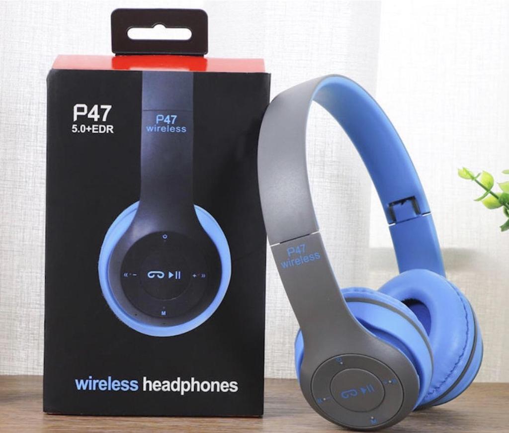 P47 Wireless Bluetooth Foldable Headphones with Heavy Bass – Ideal Gift for Sports Enthusiasts