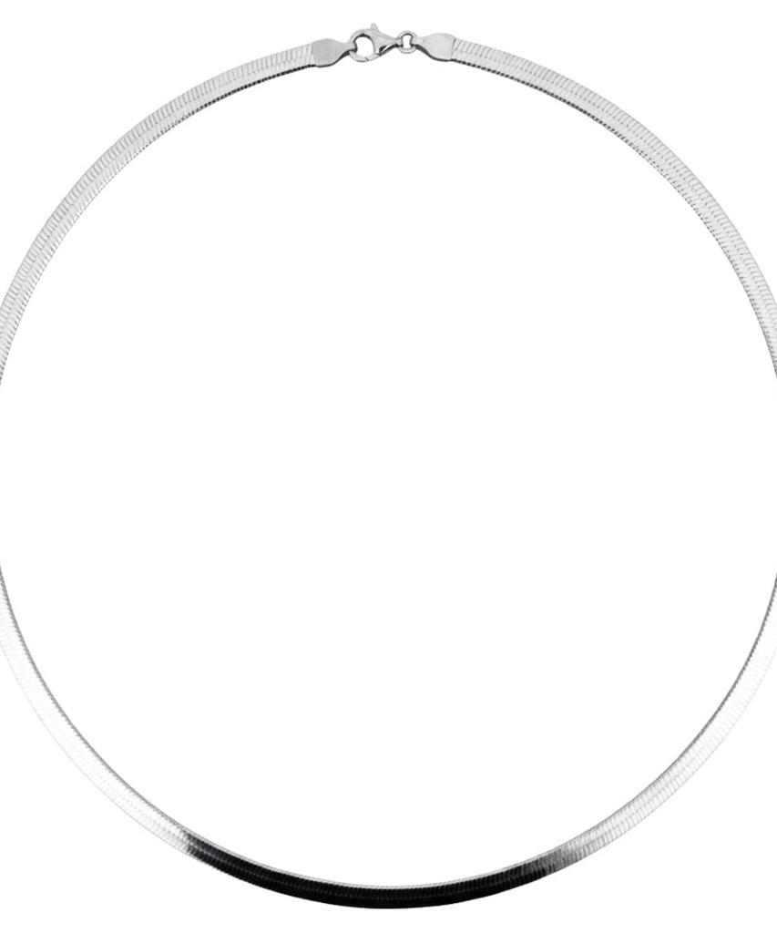 Alleun Silver 925 Flat Snake Chain Necklace