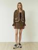 EJNOLEE Brown Tweed Check Jacket Blouse
