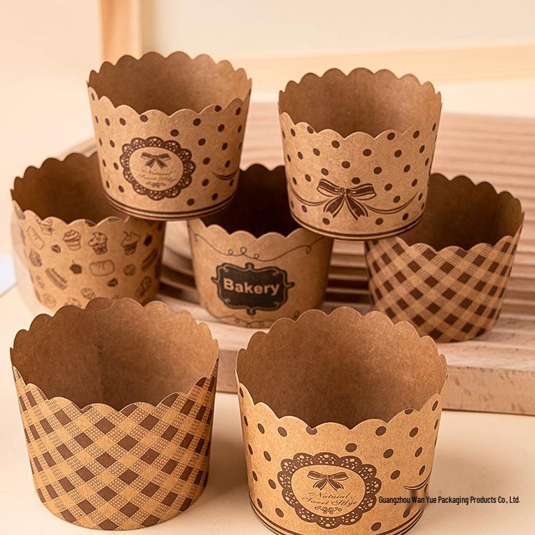 50 Hochtemperatur-Beständige Kraftpapier Muffin- & Chiffon-Kuchenförmchen - Lebensmittelqualität, Einweg, Runde Backförmchen